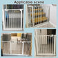 WAOWAO Triple Lock Baby Gate Extra Wide 81.49-85.82" Pressure Mounted Walk Through Swing Auto Close Safety White Metal Dog Pet Puppy Cat for Stairs,Doorways,Kitchen