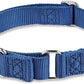 Hyhug Pets Premium Upgraded Durable Nylon Anti-Escape Martingale Collar for Boy and Girl Dogs Comfy and Safe - Professional Training, Daily Use Walking. (Medium, Classic Blue)