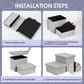 Heeyoo Dog Stairs with Storage, Foldable Dog Steps for Small Dogs, 2 Tiers Non-Slip Pet Stairs for High Beds Or Couch and Sofa, Hold up to 150 lbs Pet Doggy Cat