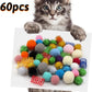 60 Pack Cat Toys - Assorted Kitten, Mouse, Crinkle & Pom Pom Balls