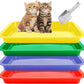 4 Pcs Open Small Kitten Litter Box, 15x12x1.4 Inch Low Entry Mini Open Cat Litter Box Rabbit Litter Pan Portable Shallow Litter Box Waterproof Travel Toilet for Bunny Guinea Pig Small Pet