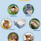 Chinchilla Food Bowl Ceramic Guinea Pig Cage Feeder Hanging Bunny Food Dish Small Animal Feeding Bowls for Syrian Hamster Ferret Gerbils (Blue)