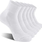 CelerSport 6 Pack Men's Ankle Socks with Cushion, Sport Athletic Running Socks
