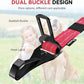 Pawaboo 2Pack Dog Seatbelt for Car, 3-in-1 Dog Seat Belt Bungee, Shockproof Dog Car Tether with Buckle & Hook Latch, Adjustable Reflective Dog Car Harness Leash with 360° Lockable Buckle, Red