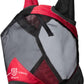 Harrison Howard Pro Luminous Horse Fly Mask Standard with Ears UV Protection for Horse Scarlet Red/Black Medium Cob