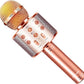 Microphone for Kids Voice Change Karaoke Microphone Kids Girl Gifts Handheld Wireless Bluetooth Microphone Home Party Favor Mic Microphones Kids Christmas Birthday Gifts