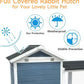 Large Outdoor Rabbit Hutch Weatherproof 2-Story Chicken Coop & Bunny Cage, Wooden Indoor/Outdoor Pet House with No-Leak Tray, Waterproof Roof & Pull-Out Tray (56.8" L x 34.7" H, Grey Blue&White)