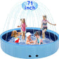 71" Large Dog Pool with Sprinkler, 2-in-1 Foldable Swimming Pool Non-Slip Hard Plastic Splash Sprinkler Kiddie Pool for Outdoor Backyard Kids Dogs Ducks and Pet Baths