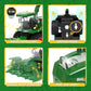 Remote Control Combine Harvester Tractor Toy, 1/24 Scale RC Harvester Toys for Kids with 2 Grian Heads/2 Rechargeable Batteries/Light, Farm Toys for 4 5 6 7 8 9 Year Old Boys Birthday Gift