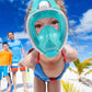 W WSTOO Kids Full Face Snorkel Masks,Suitable for Beginners Dry Top Snorkeling Gear,Can Your Mouth or Nose to Breathe,180 Degrees Panoramic View,Anti-Fog Anti-Leak,Summer Travel and Vacationing Gifts