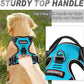 BARKBAY No Pull Dog Harness Front Clip Heavy Duty Reflective Easy Control Handle for Large Dog Walking(Blue,S)