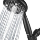 6 Spray Modes High Pressure Handheld Showerhead Set Upgraded 5 Inches Shower Head with Handheld Spray Premium Black Handheld Shower Head 60 Inches Stainless Steel Hose-1-Min Install