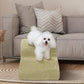 Dog Stairs for Small Dogs - High Density Foam Pet Steps, Extra Wide Dog Ramp with Non-Slip Bottom for High Beds, Couch and Sofa, Best for Dogs Injured, Older Doggy Cats,2 Steps, Camel