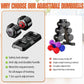 Adjustable Dumbbell Set 25/55/90LBS,10 in 1 Free Weights Dumbbell with Anti-Slip Texture Handle,1 Sec Speed Adjustment Men/Women Gym and Home Strength Training Equipment.