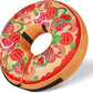 Grand Line Pizza Inflatable Collar for Dog and Cat, Soft Protective Recovery Cone After Surgery, Blow up Pet Donut Collar Cone, E-Collar Alternative Does not Block Vision (Cartoon, Medium)