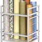 GIOTORENT Blueprint Storage Rack, Holder with Wheels, Map/Poster/Architectural Plan Storage, 12 Slots, 2 Brakes, Silent Wheels for Home, Office, School (White)