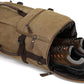 Kalesi Gym Duffle Bag Backpack 4-Way Vintage canvas with Shoes Compartment for travel Sport Hiking laptop (Vintage coffee)