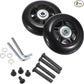 OwnMy 75mm x 23mm Luggage Wheels Replacements Set of 2 Mute Suitcase Replacement Wheels with Black Screws Axles Bearings, Rotatable Silent Rubber Suitcase Swivel Wheel Kit