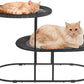 Defined Deco 2 Tier Elevated Cat Hammock Bed, Furniture Cat Bed Breathable Comfortable, Raised Cool Ca t Hammock for Indoor Cats, with Removable Mesh and Steel Frame for Summer