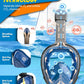 QingSong Full Face Snorkel Mask for Adults, Snorkeling Gear with Camera Mount, 180 Degree Panoramic View Snorkel Set Anti-Fog Anti-Leak