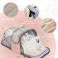 Expandable Pet Carrier Backpack, Cat Carrier Backpacks with Breathable Mesh for Cats Small Dogs Puppies Up to 25 Lbs Airline Approved Waterproof Travel Carrier with Safety Buckle for Hiking & Flights