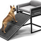 Dog Ramp Doggie Stairs with Seat Mate,Puppy Chair Get on High Bed Couch Office Window Perch,Non Slip Dachshunds Foldable Ladder,Pet Doggy Step for Small Old Dogs,Chihuahua Cat Platform Grey