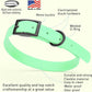 Dogline Biothane Waterproof Dog Collar Strong Coated Nylon Webbing with Black Hardware Odor- Proof for Easy Care Easy to Clean High Performance Fits Small Medium or Large Dogs, Sea Foam Green