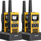 G1pro IP67 Waterproof Floating Walkie Talkies Long Range for Adults,Heavy Duty Two Way Radio with Double Watch,FM Radio,VOX,USB-C,SOS & NOAA Weather Alerts,Rechargeable Lithium Battery(4 Pack)