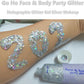 Go Ho Silver Face Body Glitter Gel,Singer Concerts Silver Face Paint Makeup,Holographic Chunky Glitters for Hair/Lip/Nails on Party Halloween Makeup,Festival Rave Accessories,52g