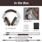 OneOdio A70 Bluetooth Over Ear Headphones, Wireless Headphones w/ 72H Playtime, Hi-Res, 3.5mm/6.35mm Wired Audio Jack for Studio Monitor & Mixing DJ E-Guitar AMP, Computer Laptop PC Tablet - Silver
