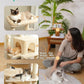 PETEPELA 45.7" Cat Tree for Indoor Cats, 5-Level Cat Tower for Large Cats with Metal Frame Large Hammock (17.3"x15.3"), Cat Condo with (18.5"x13") Big Top Perch & 4 Sisal Covered Scratching Post Beige