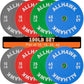 Colored Olympic Weight Plates, 2-inch Rubber Bumper Plate Set for Home Gym Barbell Weight Lifting and Strength Training