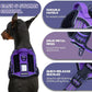 BUMBIN Tactical Dog Harness for Small Dogs No Pull, Famous TIK Tok No Pull Puppy Harness, Fit Smart Reflective Pet Walking Harness for Training, Adjustable Dog Vest Harness with Handle Purple S