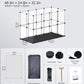 Small Animal Playpen, Guinea Pig Cages with Waterproof Mat, 24 Panels Pet Playpen for Hamsters, Hedgehog, Bunny, Ferret, Indoor Outdoor Plastic Fence, 48.5 x 24.8 x 32.3 inches