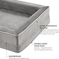 Friends Forever Orthopedic Dog Bed for Extra Large Dogs, Waterproof Memory Foam Dog Sofa Bed XL with Removable Washable Cover, Ally Grey, 42x32x7