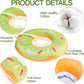 Cat Cone Collar Soft, Cute Cat Donut Collar After Surgery, Adjustable Kitten Recovery Cones to Stop Licking, Lightweight Neck Elizabethan Collars for Cats Kittens (Green, Medium)