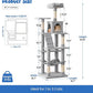 MWPO 63.8 inches Multi-Level Cat Tree for Large Cats with Sisal-Covered Scratching Posts, Padded Platform, Hammock and Condo,Stable Cat Tower Cat Condo Pet Play House-Light Gray