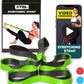 Stretching Strap with Loops - Non Elastic Stretch Band for Physical Therapy, Yoga Strap for Stretching Equipment, Stretch Bands for Exercise and Flexibility - Fascia, Hamstring & Leg Stretcher Belt