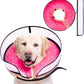 Inflatable Dog Cone Collar with Enhanced Anti-Licking, Soft Neck Donut for Dogs Cats, Recovery Pet Cone Collar After Surgery for Large Medium Small Dogs… (Donut Pink, Large)