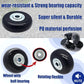 Replacement Wheels for Trolley Suitcases - 60mm 4-Piece Set with Axles, Swivel Rubber Inline & Roller Bearings