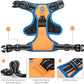 PHOEPET 2019 Reflective Dog Harness Large Breed Adjustable No Pull Vest with with Handle 2 Metal Rings 3 Buckles [Easy to Put on & Take Off](XL,Orange)