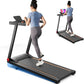 Treadmill with 5% Incline, 300lbs Capacity Folding 15 HP Small Treadmills for Home Portable Running Treadmill with Handles Quiet Brushless Dual Cushion System, Electric Compact Treadmil