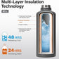 Insulated Water Bottle | Thickened Stainless Steel for Gym and Hiking with Straw, Carrier Bag, Handle Strap | BPA-Free 87 oz