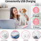 Casfuy Dog Nail Grinder with 2 LED Light for Large Medium Small Dogs - 3X More Powerful 2-Speed Electric Pet Nail Trimmer Rechargeable Quiet Painless Paws Grooming & Smoothing Tool