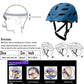 Kids Bike Helmet,Bavilk Kids Boys Girls Bike Helmets with LED Light Detachable Visor Children Youth Teen Multi-Sport for Skating Cycling Scooter Skateboard Adjustable & Lightweight 19.7"-22.4"
