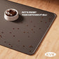 KVK Extra Extra Large Silicone Dog Food Mat 39.4×43.3in and 128oz Silicone Bag Set, Super Size Waterproof Pet Feeding Mat & Container, Non-Slip, Chew-Resistant Floor Protection (Dark Grey&Clear)