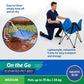 Coolaroo On-The-Go Elevated Dog Bed - Foldable Pop-Up Travel Dog Bed with Breathable, Moisture-Resistant Fabric, Carry Bag Included, Lightweight & Portable, Aquatic Blue, Medium