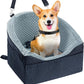 Vivifying Dog Car Seat for Small & Medium Dogs, Detachable & Washable Booster Seat for Pets Up to 30lbs, Travel Bed with Storage Pockets and Safety Belt – Gray&Black
