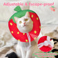 BEAUTYZOO Cat Cone Collars Soft, Cat Recovery E Collars After Surgery to Stop Licking, Adjustable Elizabeth Circle Collar Cute Pet Donut Pillow for Cats Kitten Small Dogs,Strawberry S