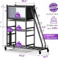 Mythinglogic Dumbbell Rack for Home Gym, Weight Rack for Dumbbells, Multifunctional Yoga Mat Holder for Barbell plates and Kettlebells, Home Gym Storage Rack with Casters